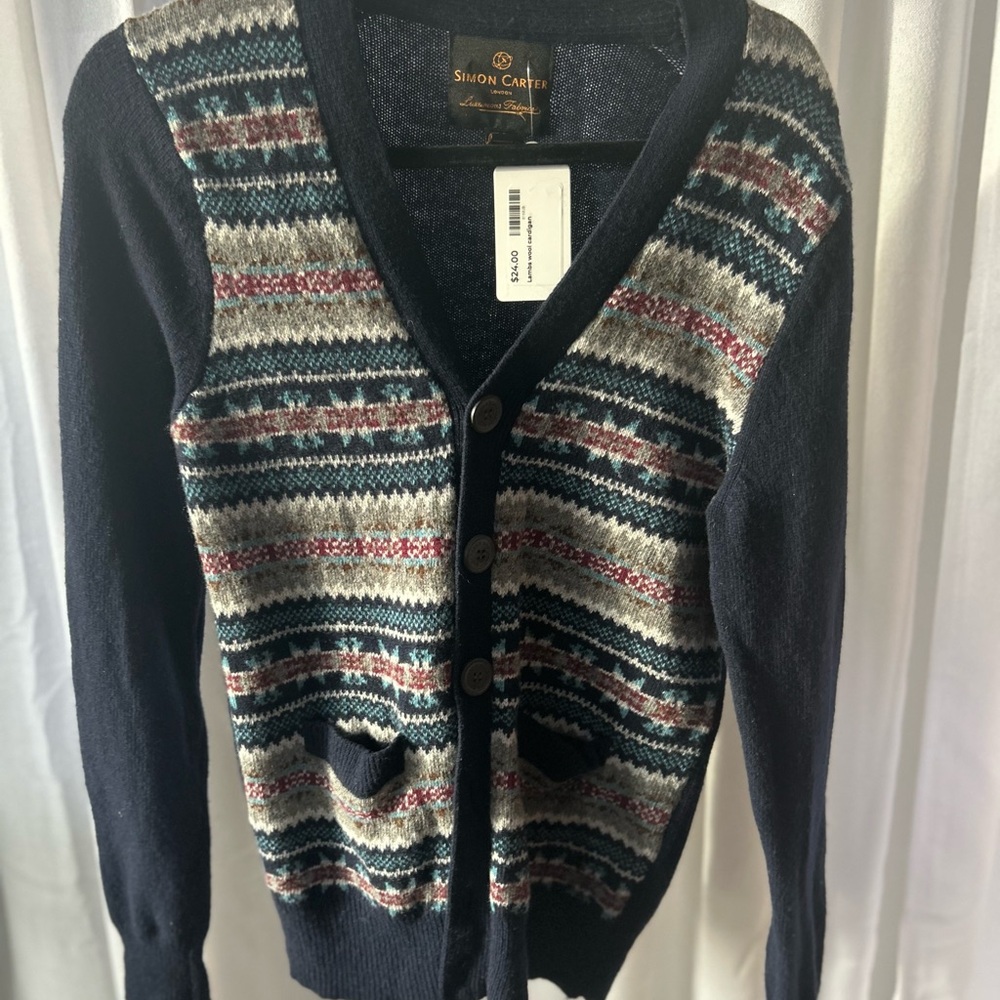 Men's Multicolor Cardigan Sweater